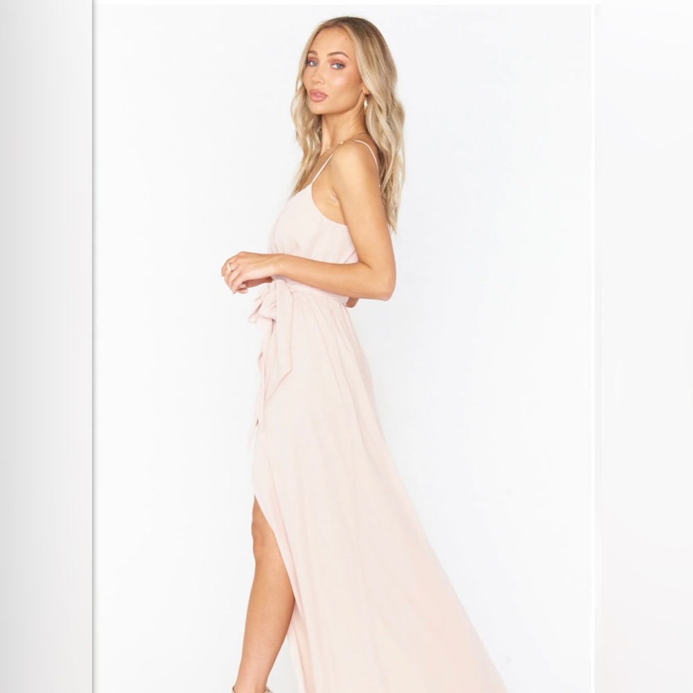 (Short Dress) Mumu - Liz Maxi Dress Dusty Blush Pink